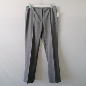 Emily Womens Gray Mid Rise Pleated Front Slim Fit Dress Pants Size 10